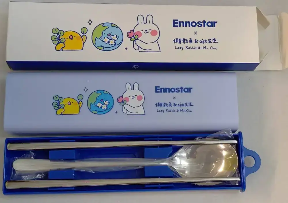 Ennostar x 懶散兔&啾先生聯名不鏽鋼餐具組